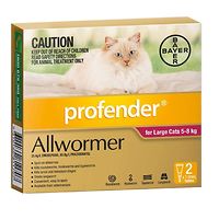 Profender Allwormer for Cats - 5-8kg - Red 2pk