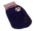 Dog Jumper Black with Grey Paws
