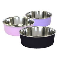 Stainless Steel Coloured Dog Bowls