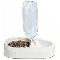 Petmate Combo Pet Feeder and Waterer White