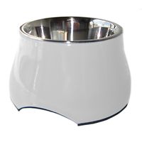 Dogit 2 in 1 Elevated Dog Bowl 300mL White