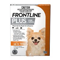 Frontline Plus - Small Dog to 10kg - Orange 6pk