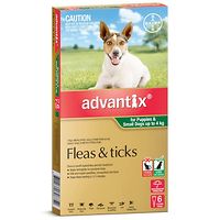 Advantix for Small Dogs & Puppies 0-4kgs Green