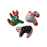 Fringe Studio Christmas Holiday Plush Dog Toy - 3 Wise Sloths