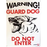 Warning Guard Dog Fence Gate Sign