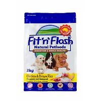 Fit n Flash Chicken & Brown Rice Dry Dog Food Kibble 2kg