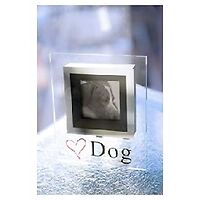 Love Dog Glass Photo Frame