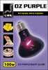 Oz Purple Night Heat & Light Globe Small - 100 watt